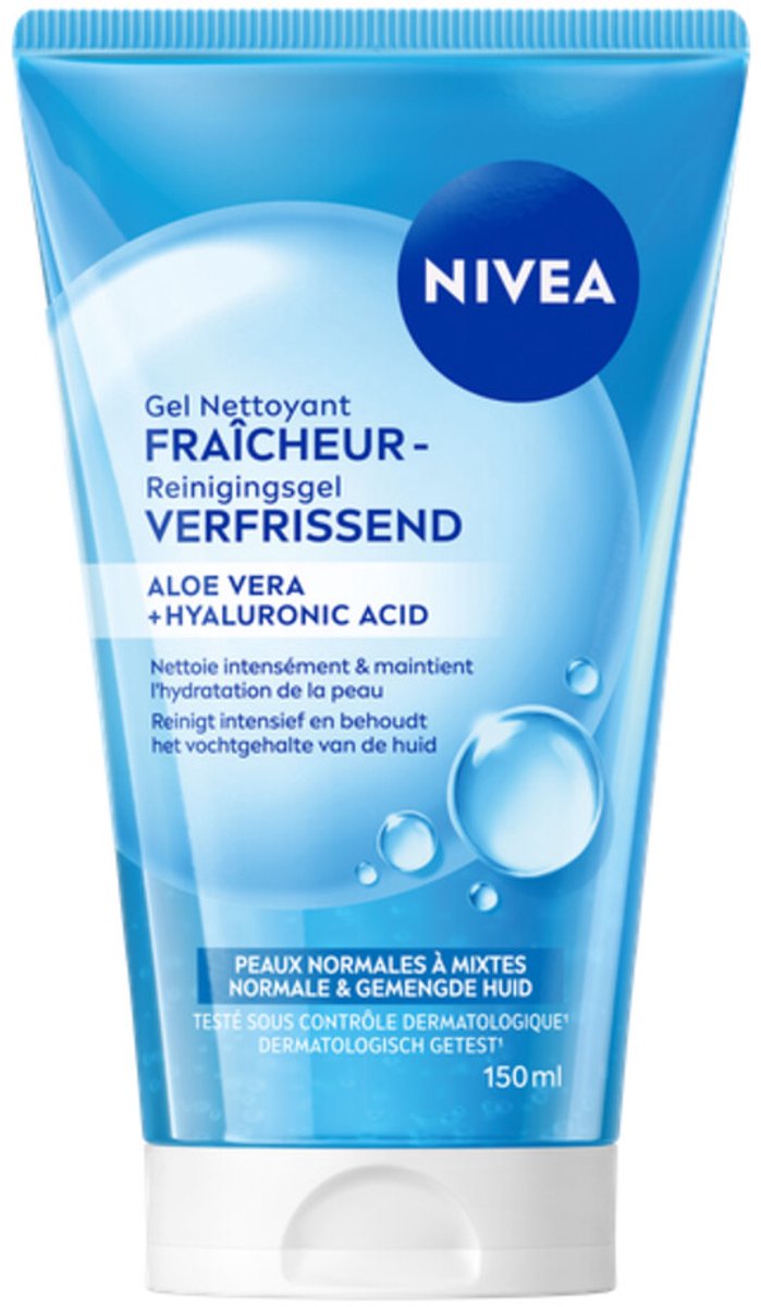 NIVEA Reinigingsgel Verfrissend - 3 x 150 ml - Voordeelverpakking