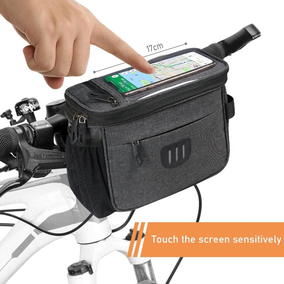 Fiets stuur tas - waterdicht - grote capaciteit - met telefoonhouder - ShopVlot