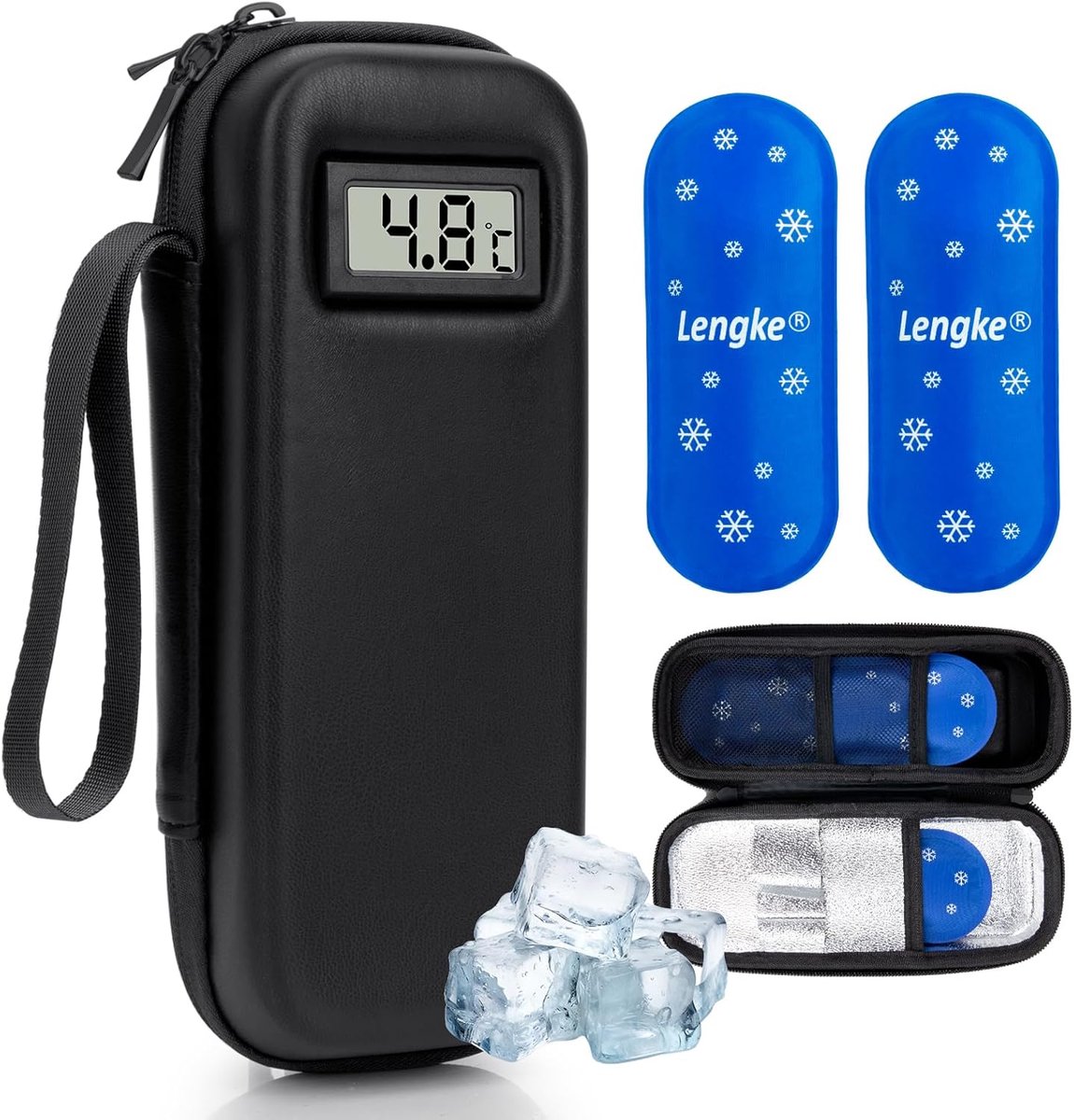 Insuline koelbox reistas - Hard EVA organizer - Temperatuurweergave - Ideaal voor medicijnbewaring - ShopVlot