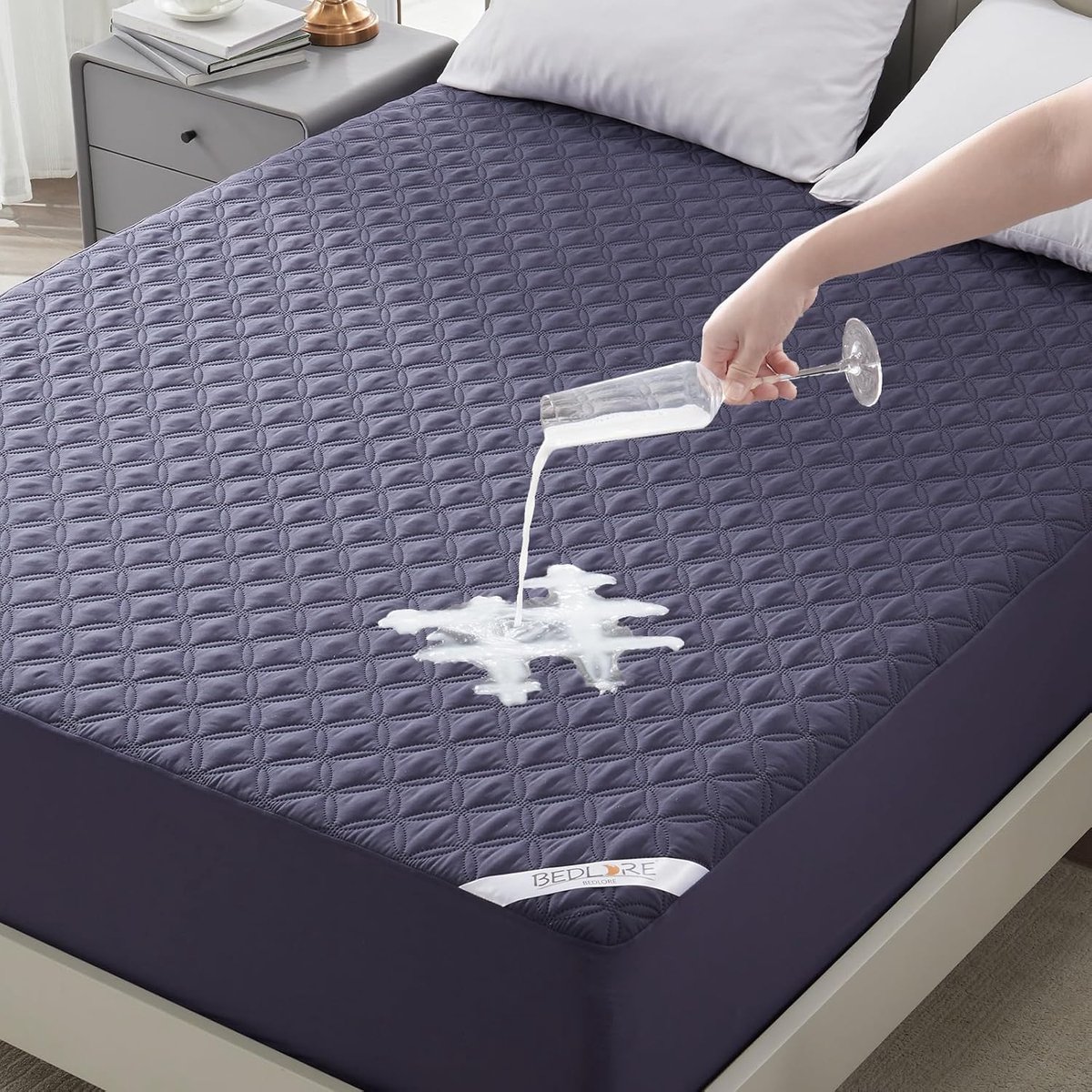 SnelShoppen - BedloRE Matrasbeschermer 180 x 200 cm, Waterdichte Matrashoes, Geruisloze Matrasoplegger met Diepe Zak, Zacht en Ademend, Comfortabel en