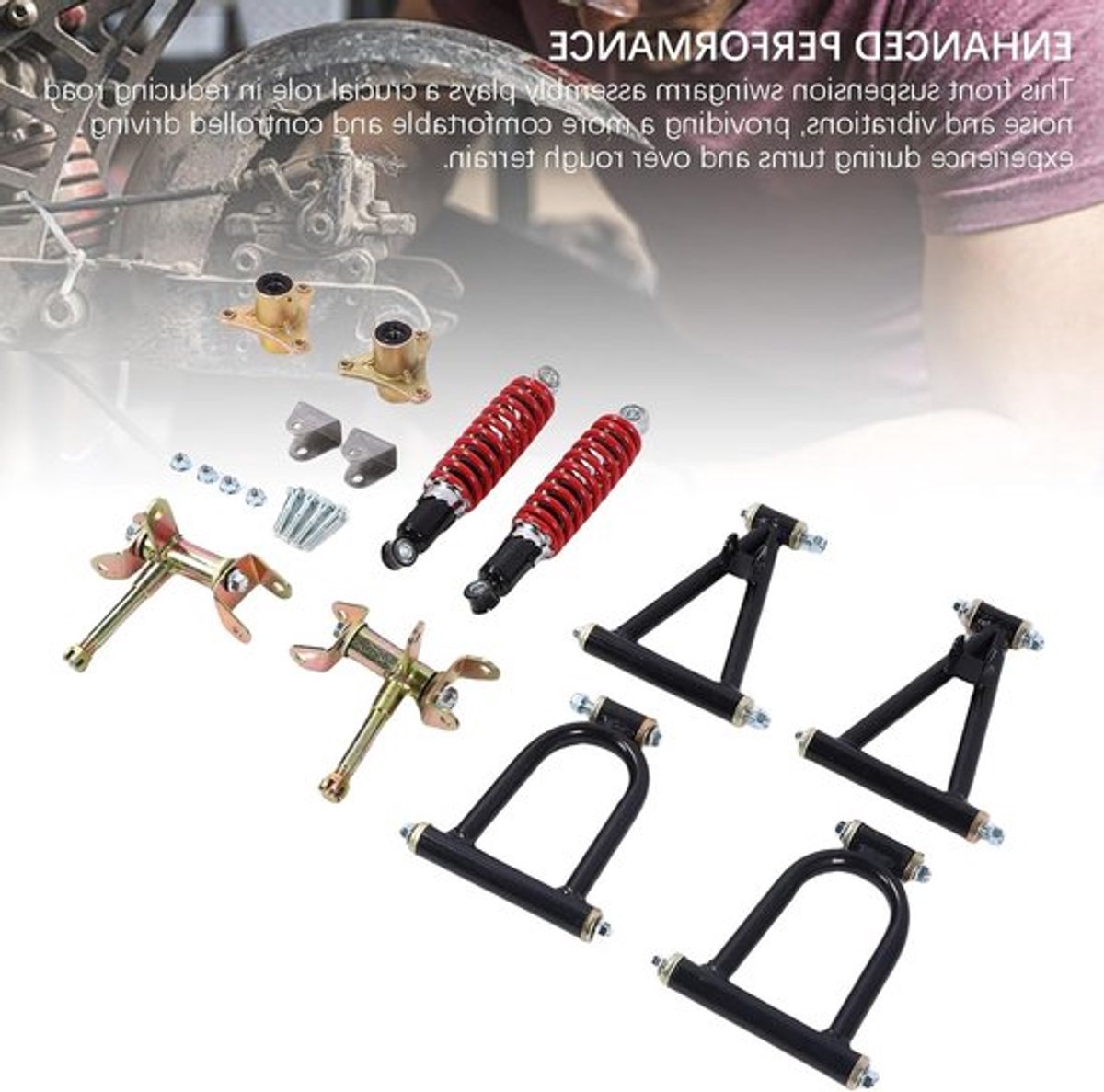 Versterkte Voorvering Swingarm Set voor ATV Quad Bike en Go Kart met Hoge Stabiliteit en Duurzaamheid