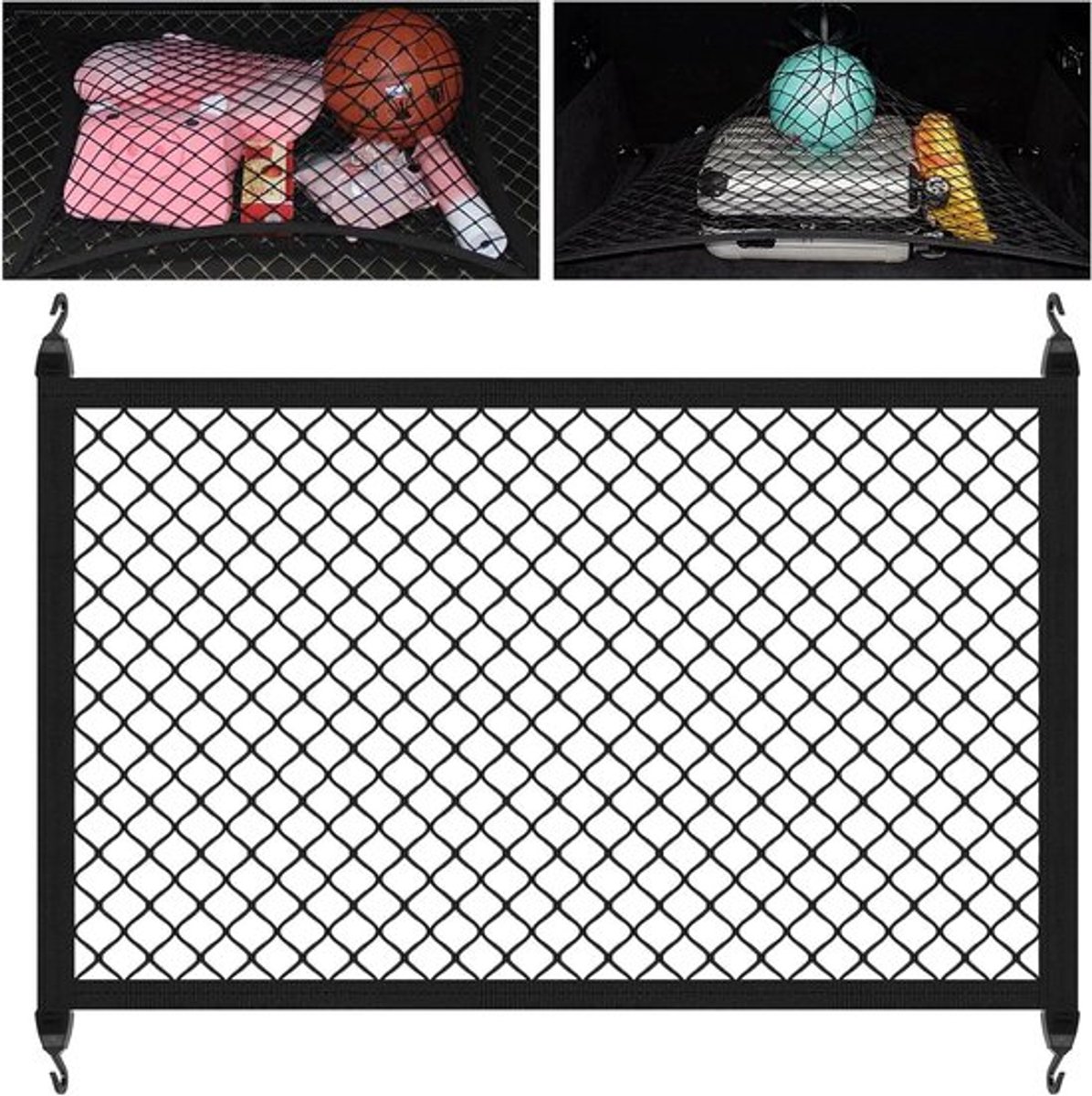 Bagagennet voor auto 100 x 80 cm - Ideaal voor bagage, vervoer en organisatie in de kofferbak