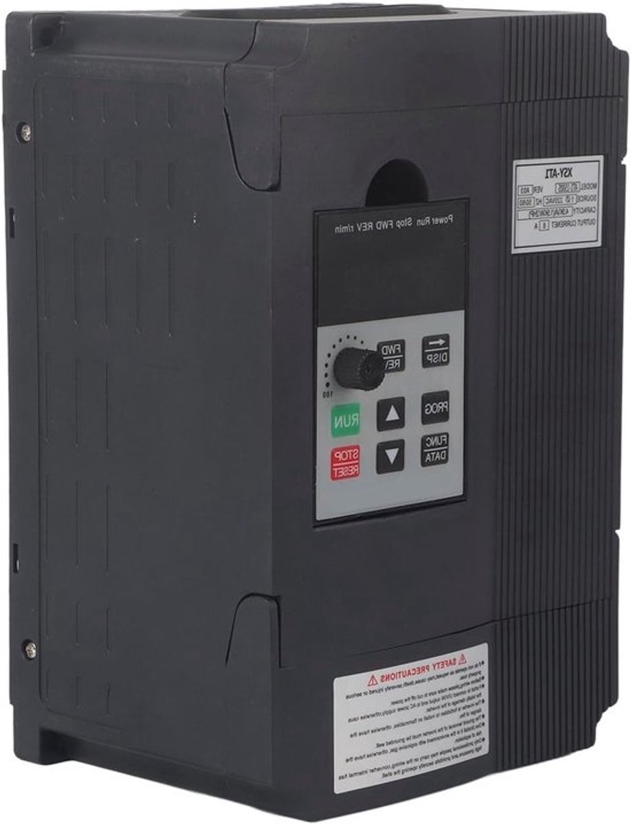 Frequentieregelaar 220V, Enkele Fase Snelheidscontroller voor 1.5 KW AC Motor met Nauwkeurige Temperatuur- en Vochtigheidsregeling