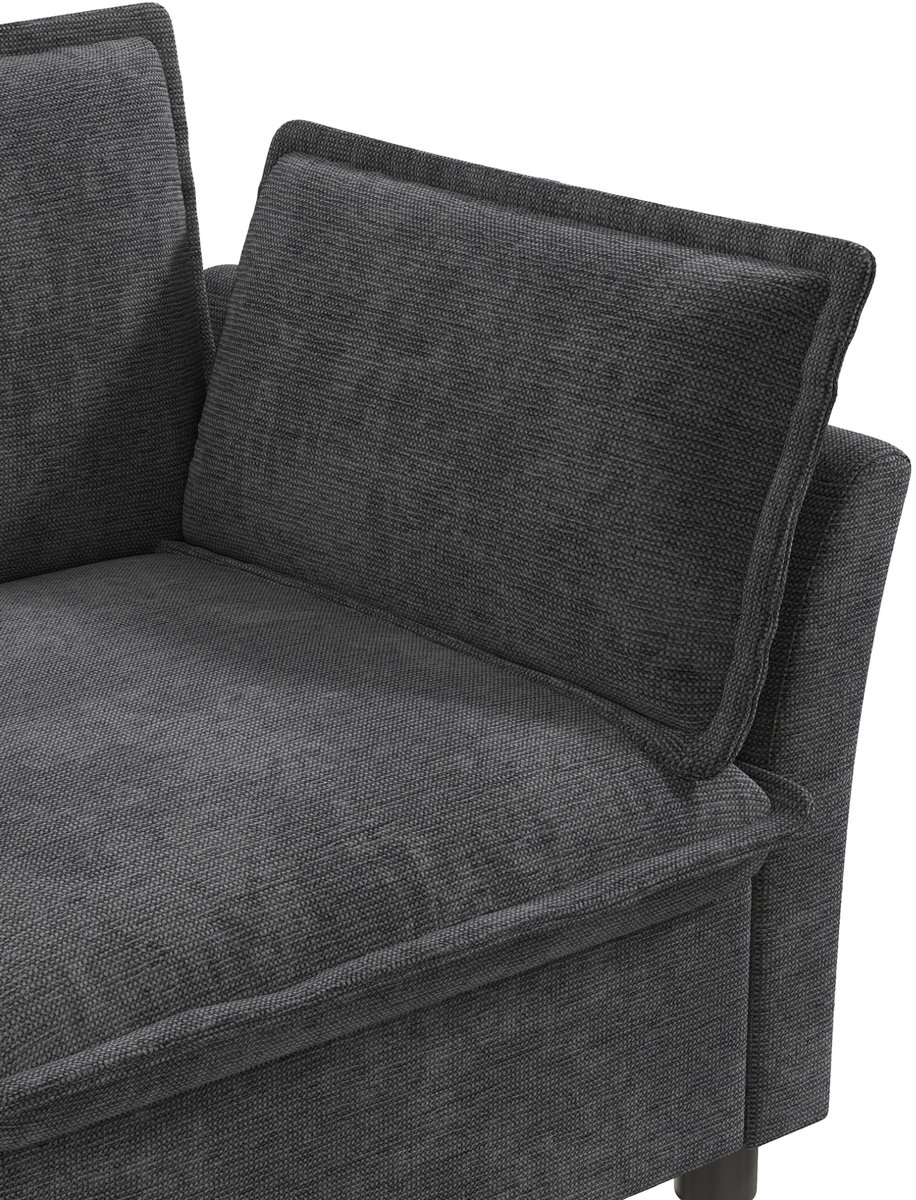 OKWISH Bankstel 3 Zits + 2 Fauteuils - Modulair En Vrij Combineerbaar Met Zachte Chenille