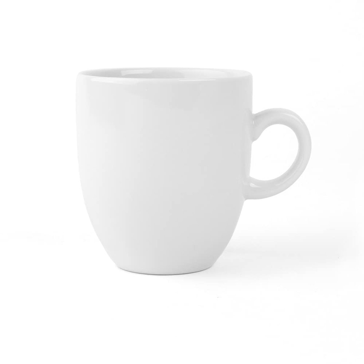 SnelShoppen - Drinkbeker Porselein 0,25 l Set van 6 - Wit - Compact 8 x 8 x 9 cm - Ideaal voor Feesten, Camping, Keuken en Kinderen