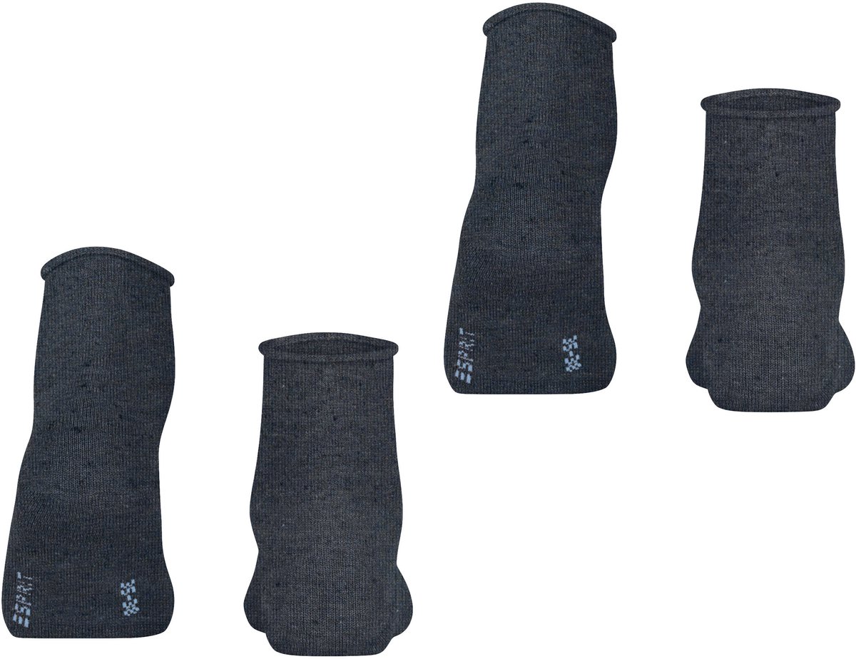 Esprit Icy Dots 2 Pack eenkleurig katoen multipack sokken dames blauw - maat 35-38