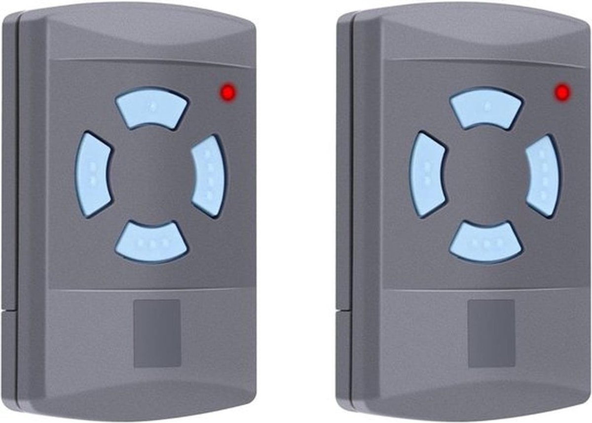 2 Stuks Reserve Afstandsbediening voor Garagedeuropener, 868MHz Compatibel met Verschillende Modellen, 4 Kanalen, Blauwe Knop