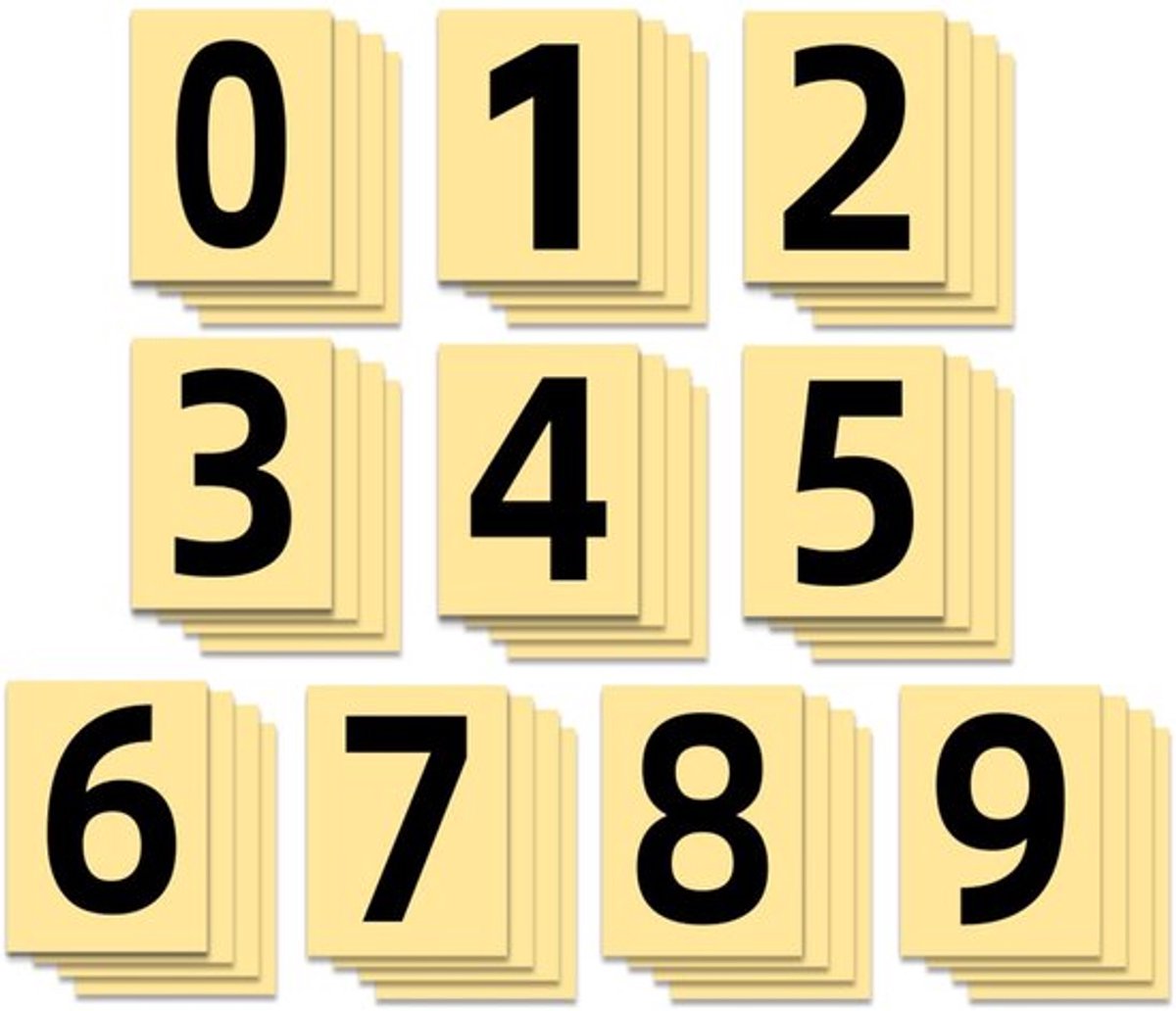 Cijferstickers 40 Stuks - Zwart - Waterdicht - Reflecterend - Zelfklevend - 10 x 5 cm - Voor Huisnummer/Adres - Nummerstickers