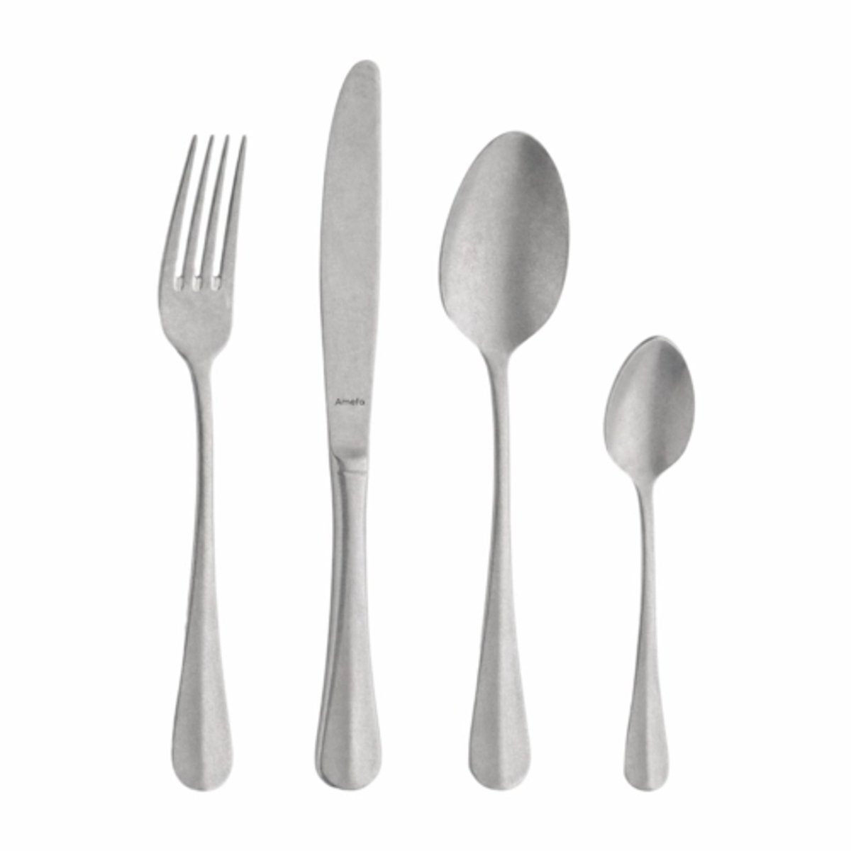 Amefa -BAGUETTE Stonewash - 24-delig-6 Personen- hoogglans - Zilverkleurig