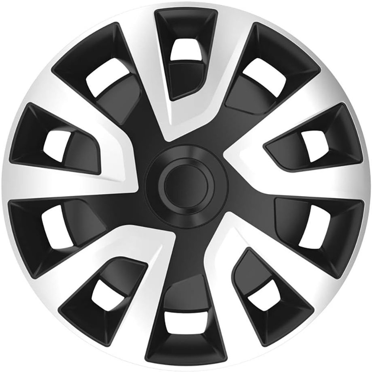 SnelShoppen - 16 inch zilver/zwart velgen voor auto, lichtgewicht aluminium, sportief design, perfect voor tuning en vervanging