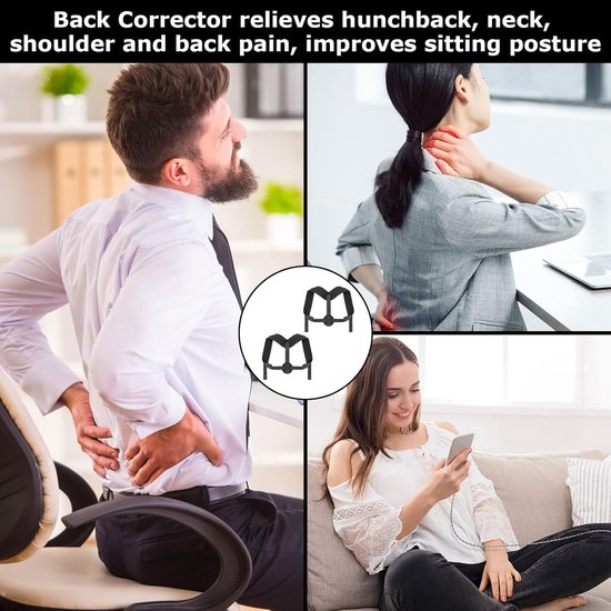 Posture Corrector voor Rug, Nek en Schouders - Houding Verbeteren, Rugsteun en Rechtzetten van de Rug voor Mannen en Vrouwen — afbeelding 4
