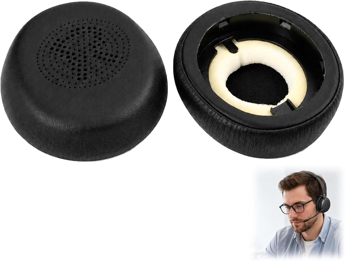 Vervangende oorkussens voor Evolve2 65 en Evolve2 40 koptelefoons, Zachte proteïneleer, Duurzaam en Geluidsisolatie voor optimaal comfort en langdurig gebruik