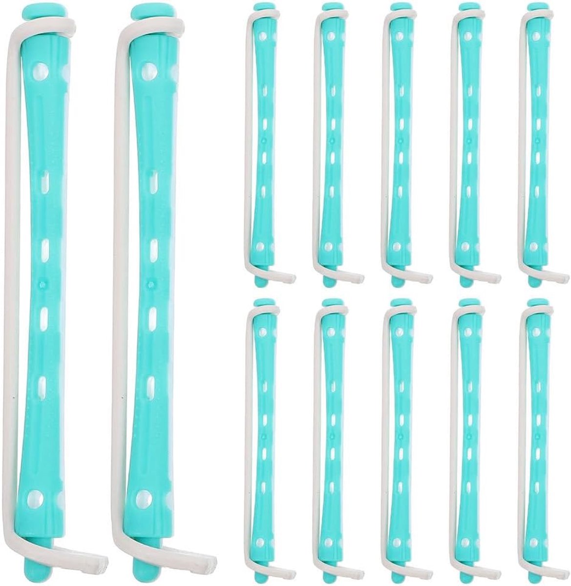 SnelShoppen - 24 stuks flexibele krulspelden haarrollers schuimhaarrollers voor zachte styling 's nachts zonder hitte 24 cm voor mooi krullend haar