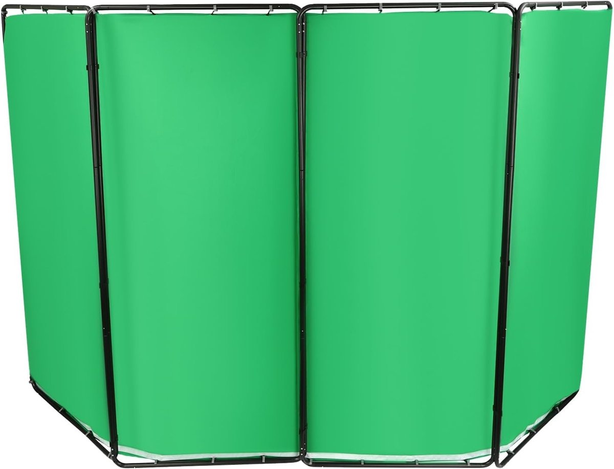 Achtergrondstandaard 4 x 2,4 m voor foto- en video-opnames, inclusief groene doek voor livestreams, tutorials en gaming video’s