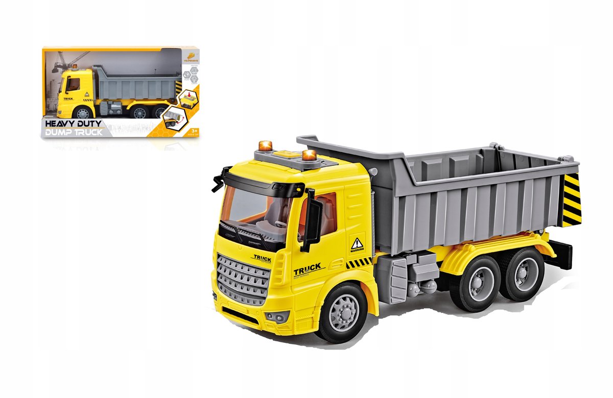 Bouwwagen Kiepwagen met Licht & Geluid, Frictieaandrijving