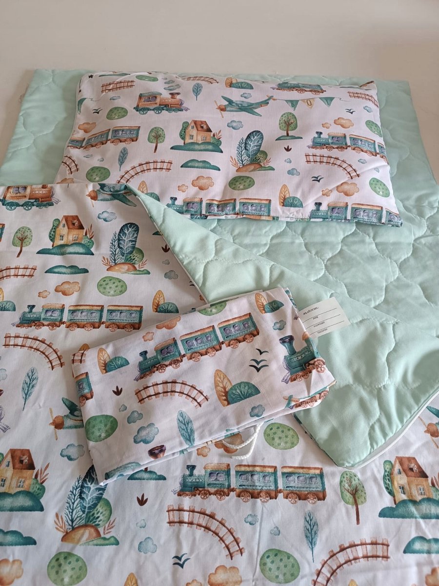 Merkloos Kinderslaapzak 60x120cm met kussen en tas
