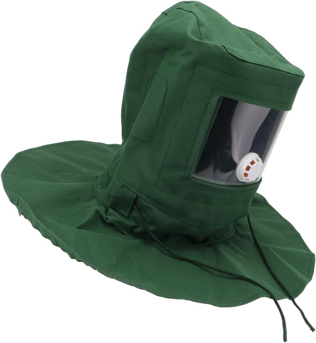 Zandstraal Kap - Stofmasker Schuurhelm - Bescherming Tegen Stof - Helder Acryl Vizier - Maat M - Groen
