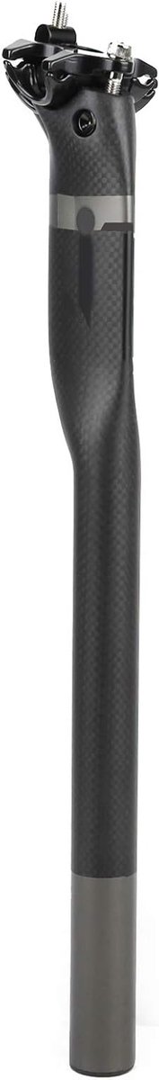 Koolstofvezel Zadelpen - Fiets Zadelbuis - Fietsen Verbeteren - Lichtgewicht Coating - 27.2x400mm - Zwart