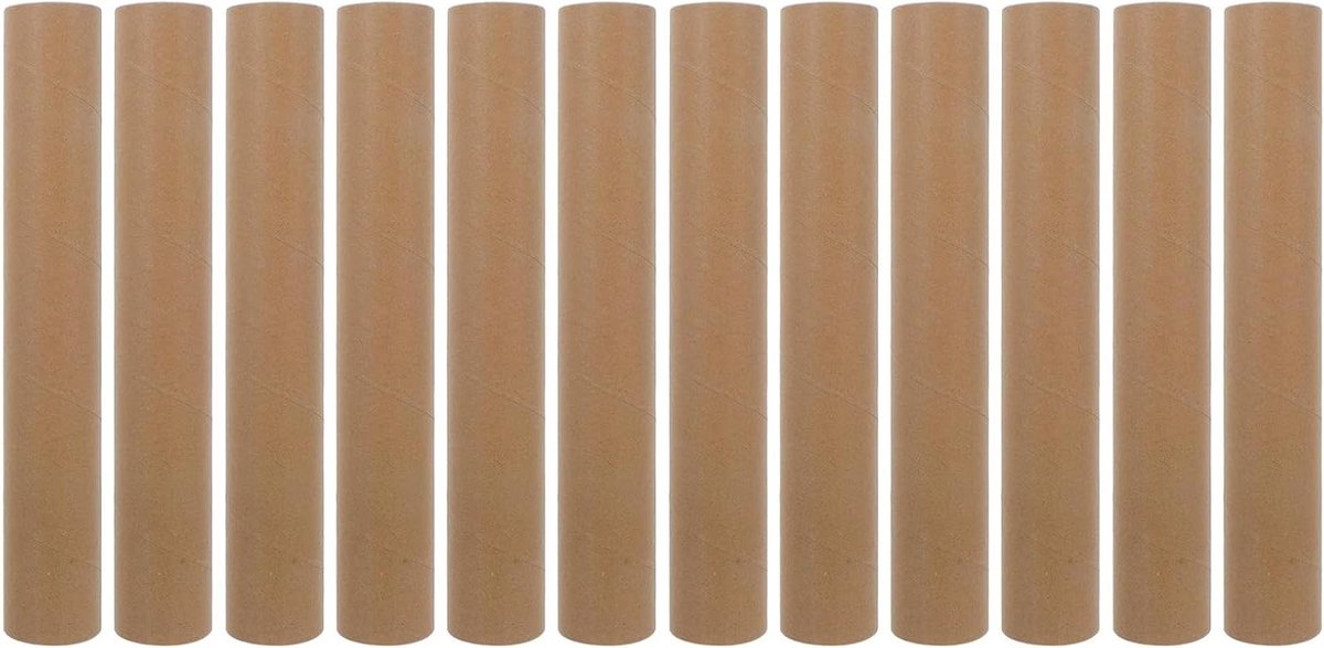 Papieren Mailing Tubes - Verzendkokers Karton - Documenten Versturen - Stevige Afsluiting - 305 cm Lengte - Khaki