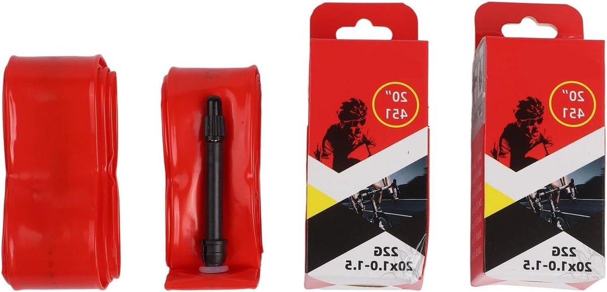 Fiets Binnenband - Binnenbanden Set - Fietsen Onderhoud - Verbeterde Punctieweerstand - 20 Inch - Rood