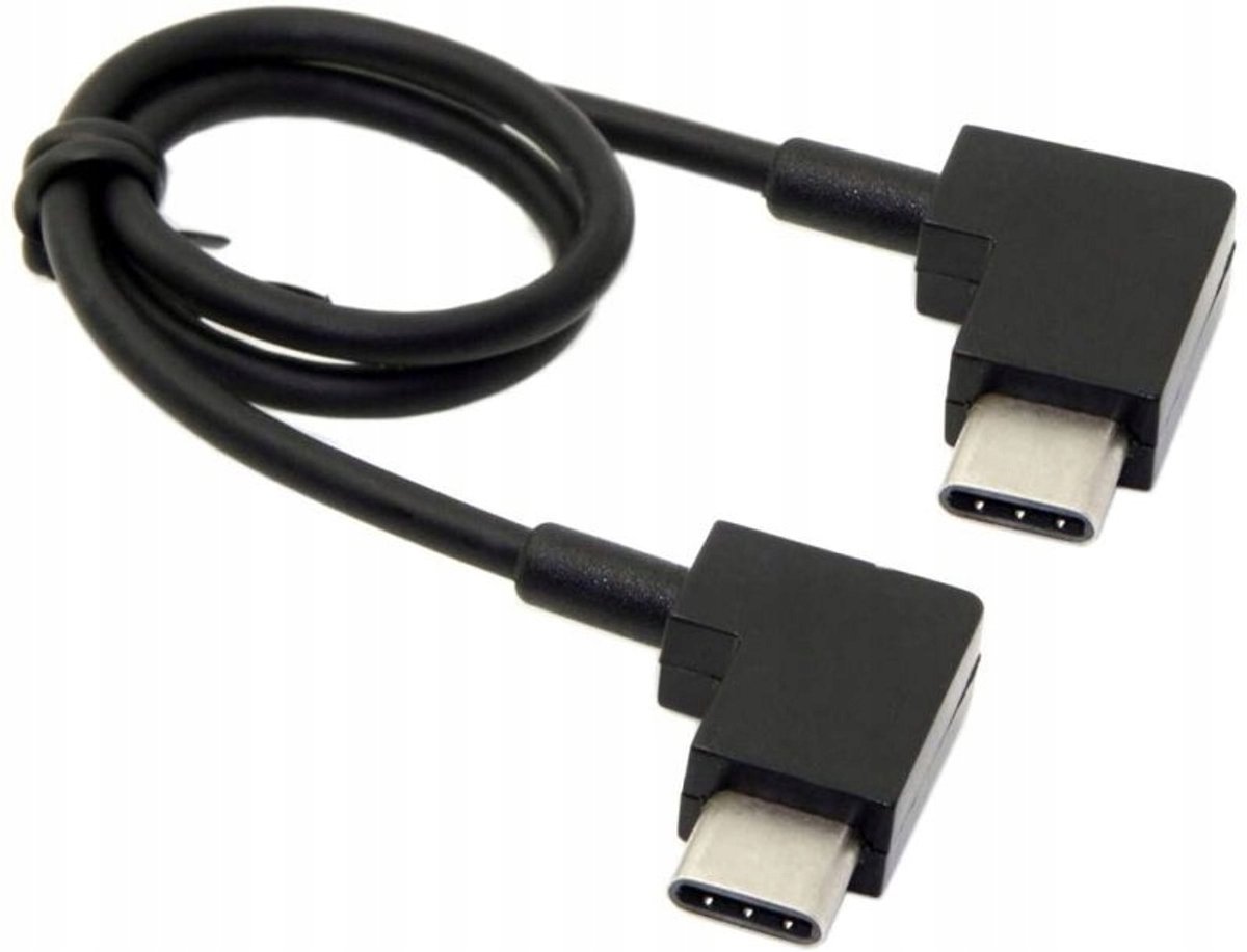 Hoekige USB-C naar USB-C Kabel 0,3M - Snel en Compact