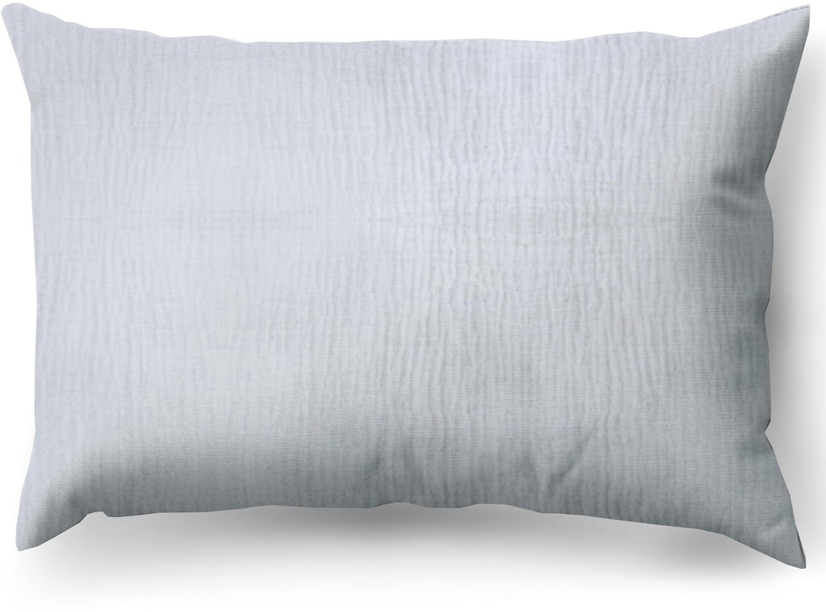 Bio-Musselin Kussenbezug 20 x 40 cm voor Kinderen en Volwassenen, Grijs