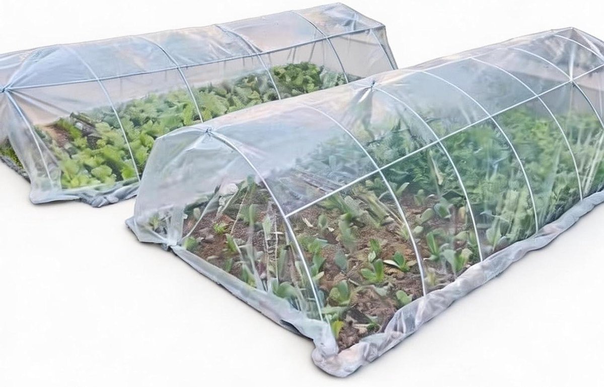 Broeikasfolie - Kasfolie Tuin - Planten Beschermen - UV-bestendig Scheurvast - 200 cm x 1000 cm - Helder