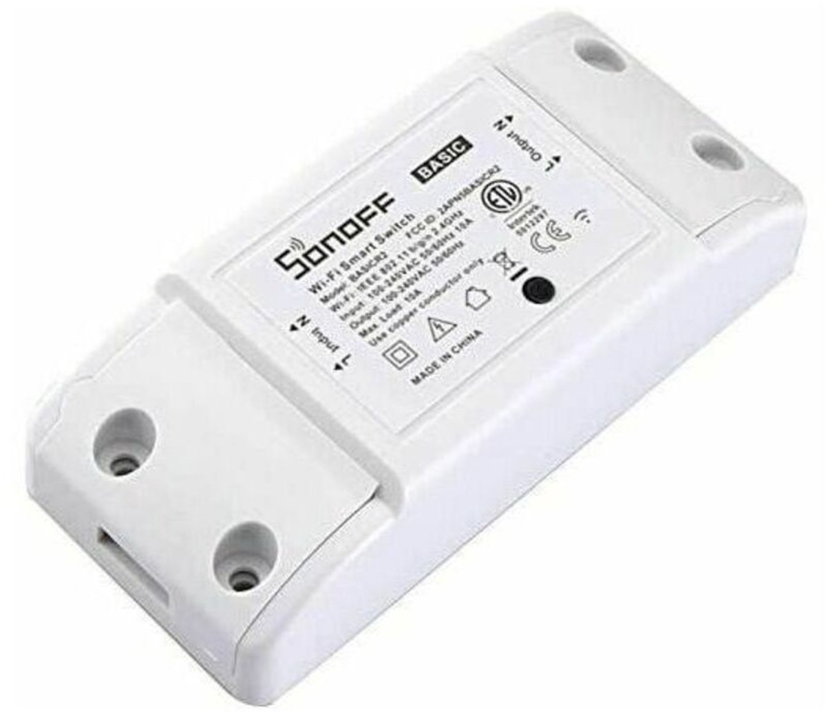 Compatibel met SONOFF BASIC R2 slimme schakelaars, met ondersteuning voor wifi, draadloze afstandsbediening, timer en app-bediening, en compatibel met Amazon Echo Alexa, Android en iOS-systemen.