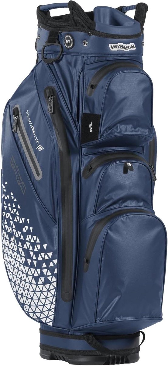 Golfkar Tas - Golftas Cart Bag - Golfen Organiseren - Waterdicht Nylon Materiaal - 14 Verdelers - Marineblauw
