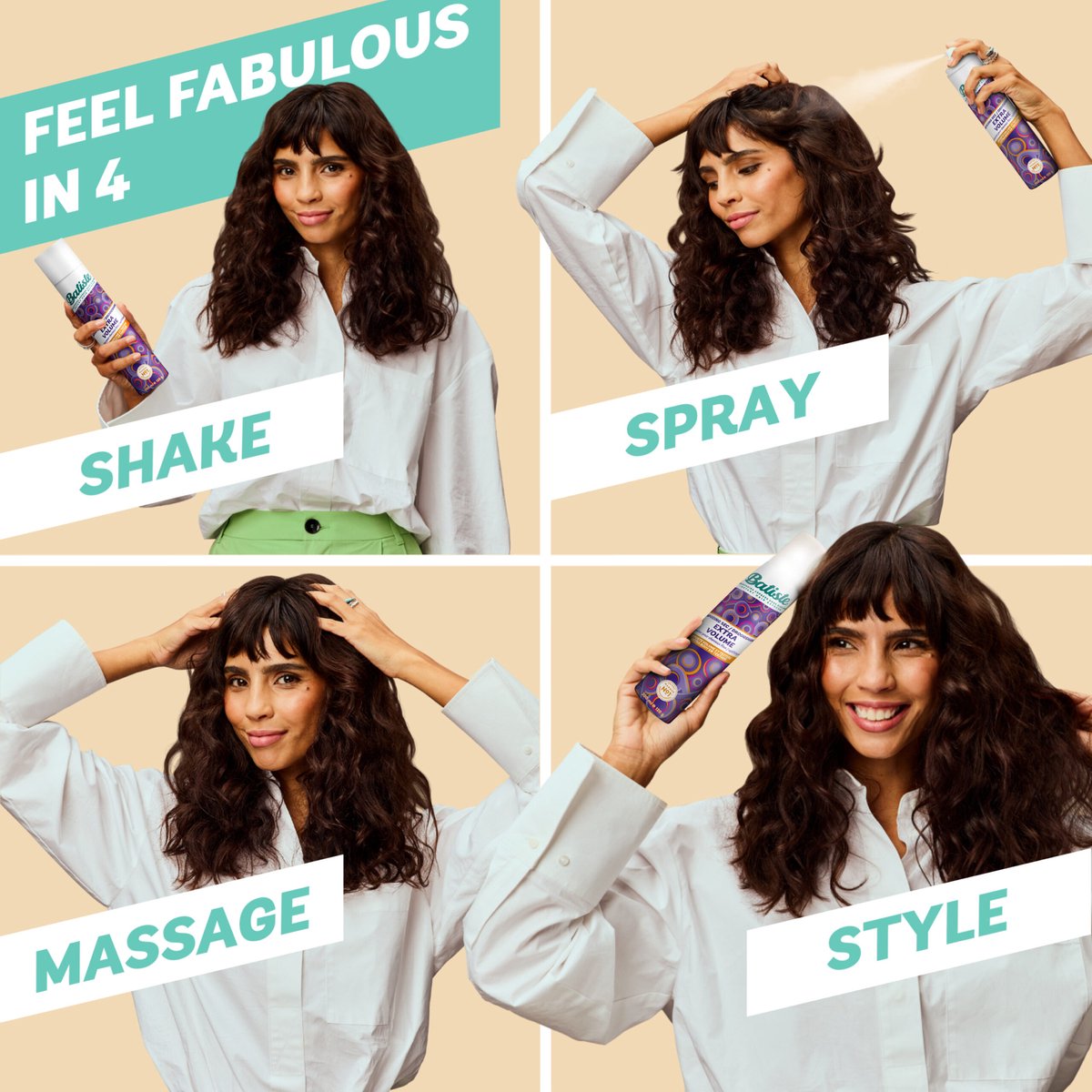 Bol.com Batiste - Shampoo - Droogshampoo - Extra Volume - 200ml aanbieding