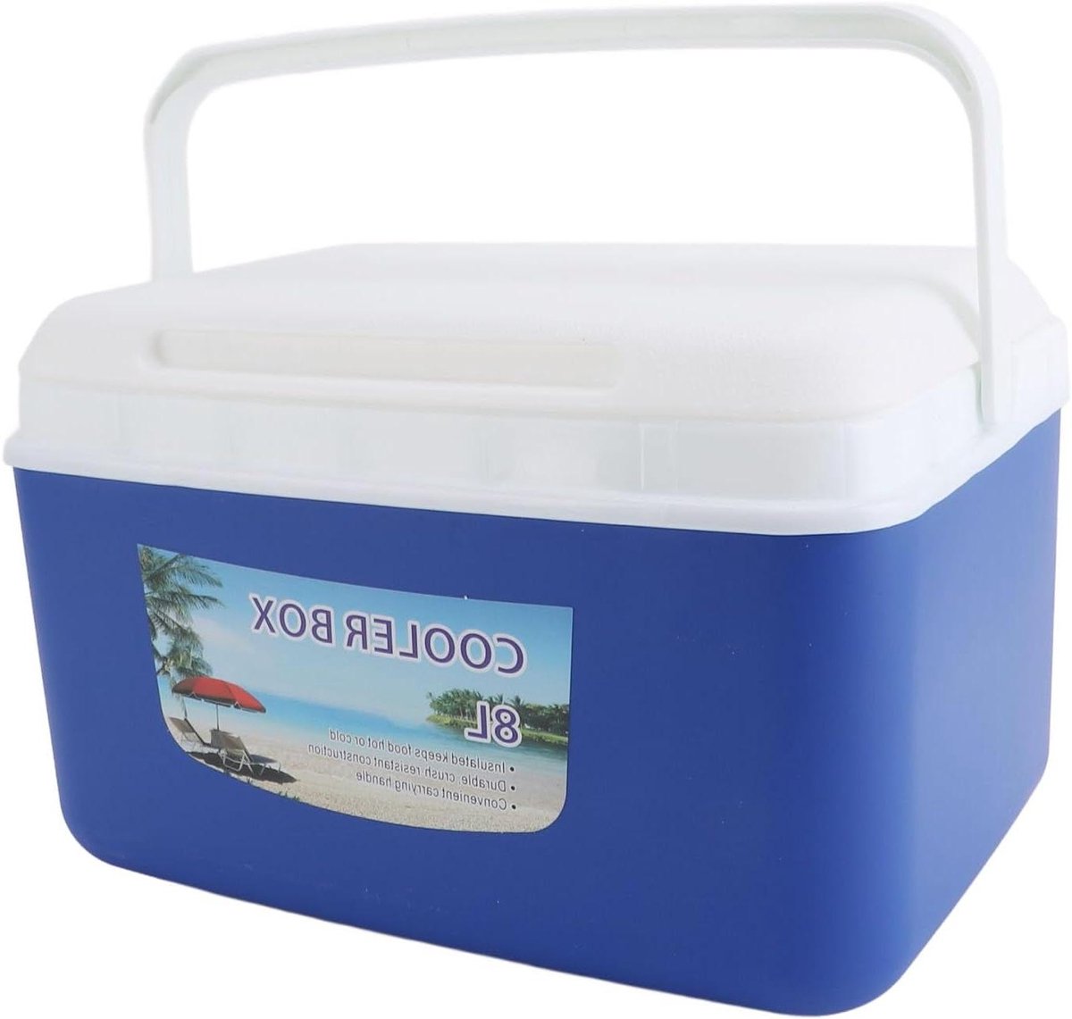 Geïsoleerde Koelbox - IJskist Draagbaar - Kamperen en Picknicken - Harde Constructie - 8 Liter - Blauw