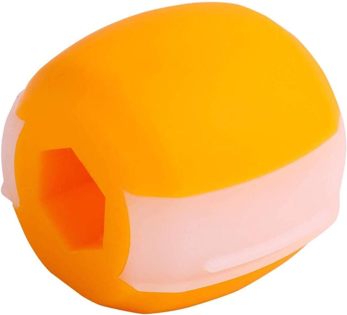 Kaaklijn Trainer - Gezichtsspier Oefenaar - Gezichtsspieren Trainen - Voedselveilig Silicone - 50 LBS Weerstand - Geel