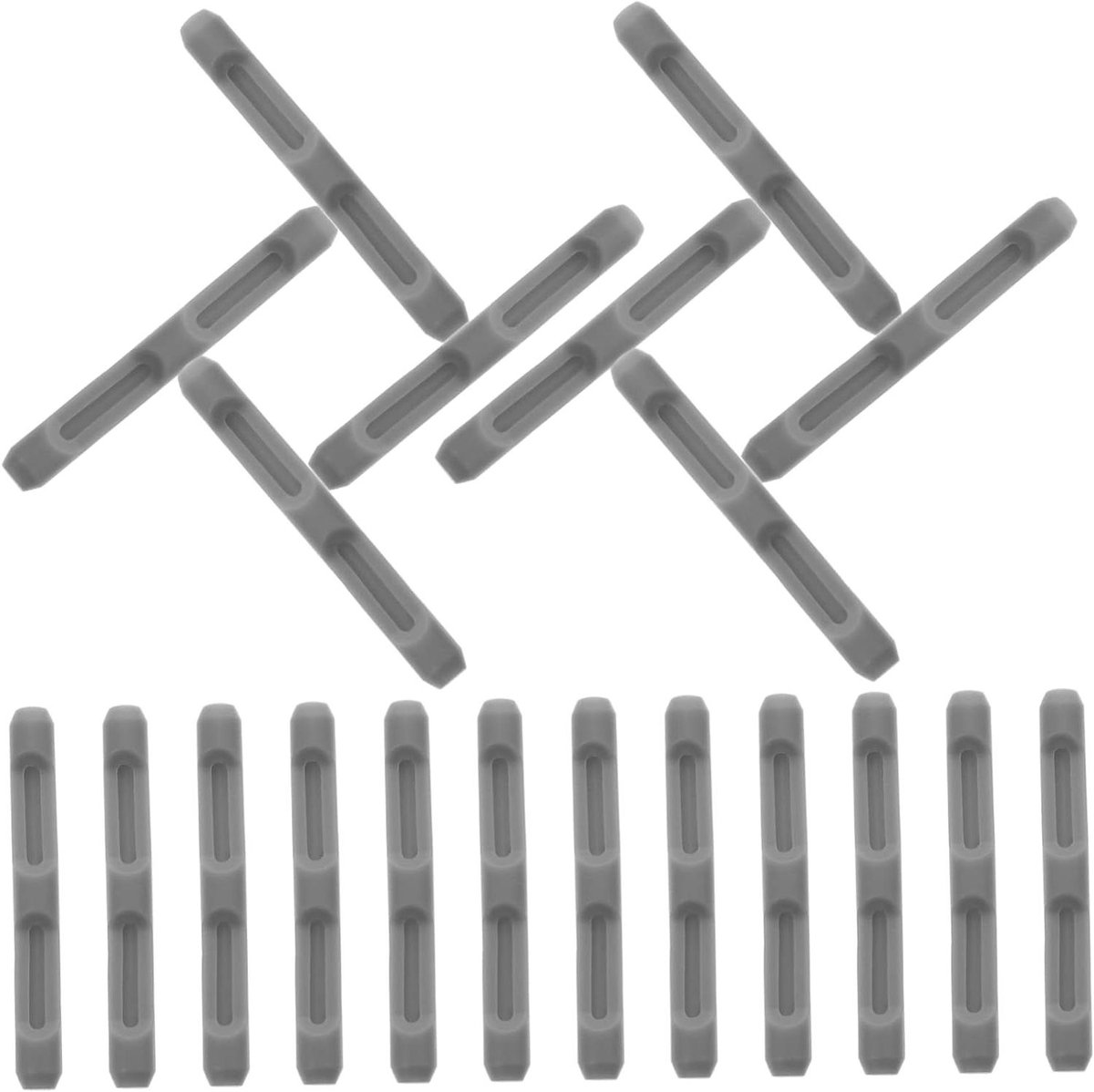 Siliconen Oorkussentjes - Bril Oorhaak - Voorkom Bril Glijden - Eenvoudig te Installeren - 5.5 x 0.6 cm - Grijs