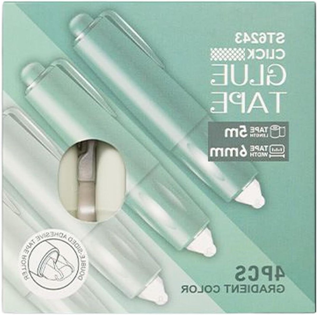 Lijmroller Set - Dubbelzijdig Tape - Knutselen en Hobby - Gelijkmatige Lijmverdeling - 4 Stuks - Groen