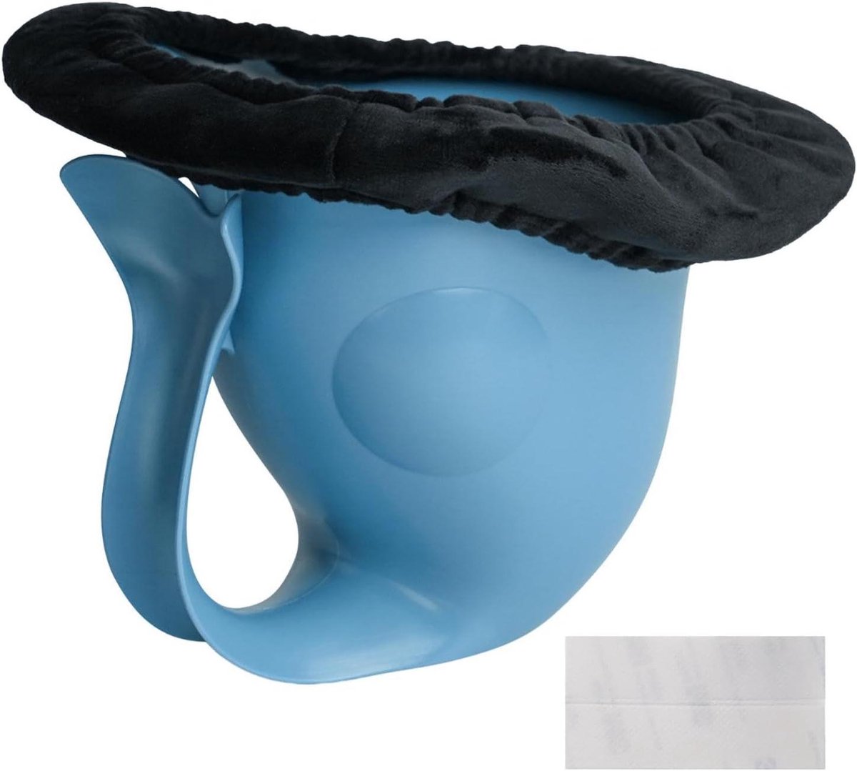 Visvorm potje - Kinderpotje training - Zindelijkheidstraining thuis - Zacht fluwelen kussen - ca. 14x14x19.55cm - Blauw