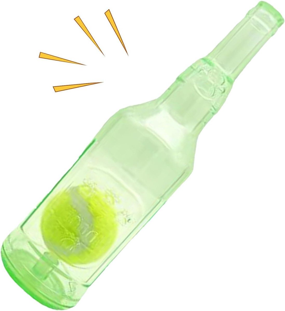 Hondenflesspeelgoed - Piepend speelgoed - Interactieve tandenreiniging - Met tennisbal - Voor alle honden - Groen