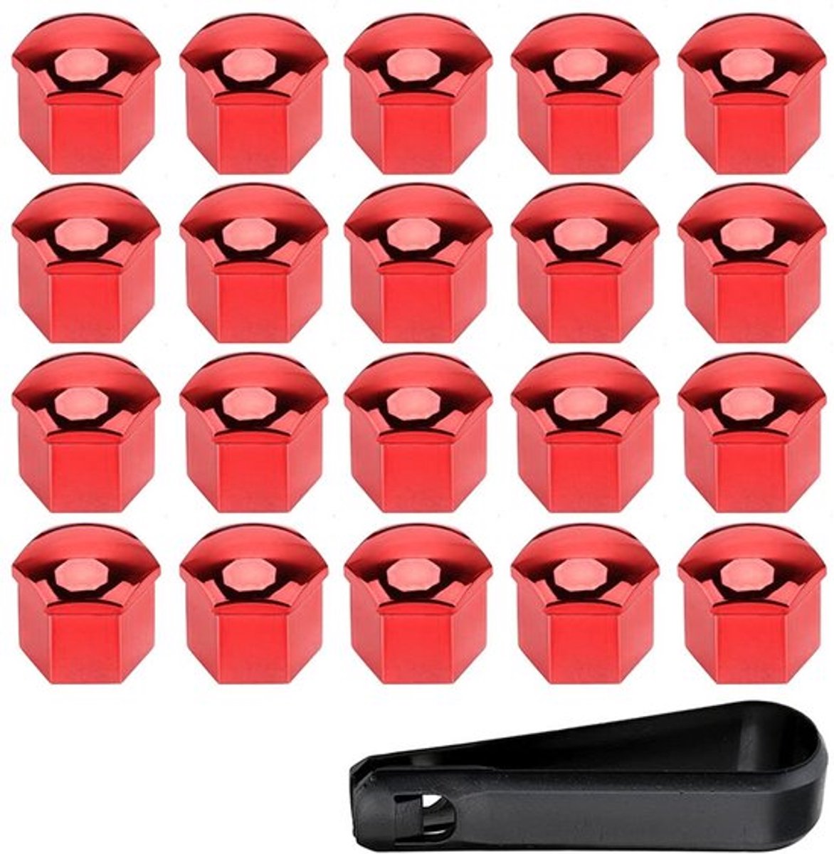 Wielmoer Cap 21mm - 20 Stuks - Duurzaam - Stofdichte Bescherming - Eenvoudig te Installeren - Hoogwaardig Plastic - Wielmoerdop