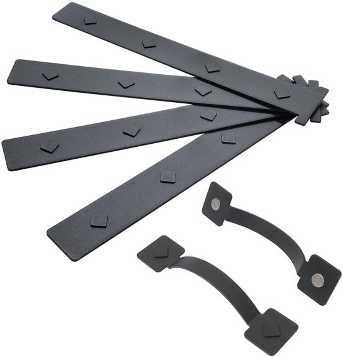 Garagedeurdecoratie Magnetische Houtlook - Decoratieve Hardware - Imitatie Scharnieren/Handgrepen - Set van 6 - Duurzaam/Corrosiebestendig - Eenvoudige Installatie zonder Schroeven - Garagedeuraccessoires