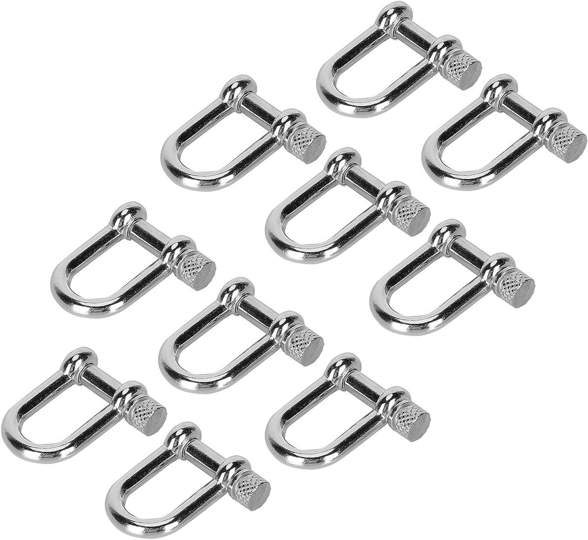 U-vorm Beugel D-ringslot - Paracord Gesp Beugel - Armbanden Maken - Zinklegering Materiaal - 3 cm - Zilverkleurig