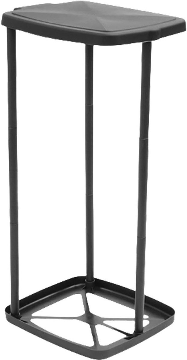 Vuilniszakstandaard - Afvalrek - Afval organiseren - Uitschuifbaar ontwerp - 69 cm hoog - Zwart