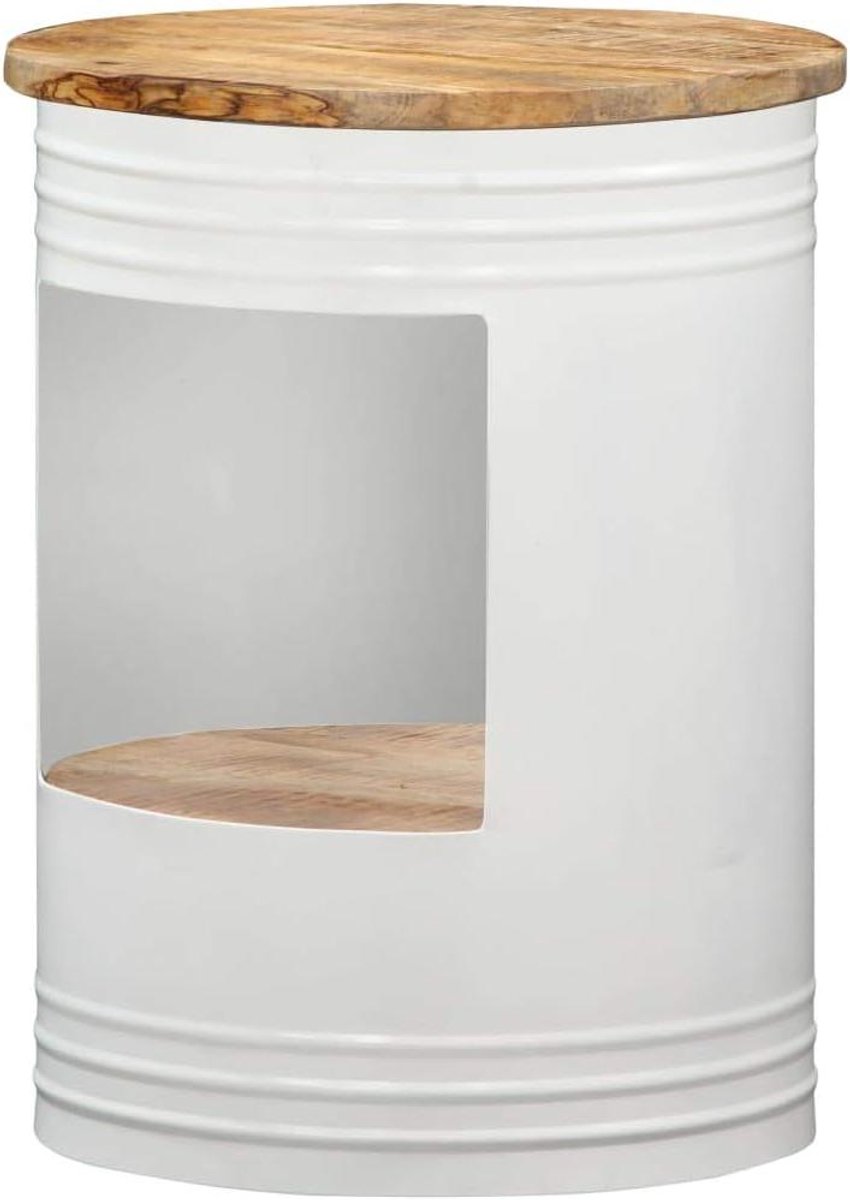 Salontafel met lade - Middentafel Theetafel - Woonkamer Opbergen - Hoogglans Afwerking - 48x48x64 cm - Houtkleur