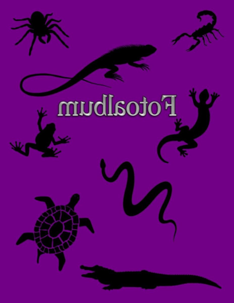 Fotoalbum Reptielen - Herinneringen Boek - Dieren Vastleggen - 100 Pagina's - 21.59 x 27.94 cm - Violet