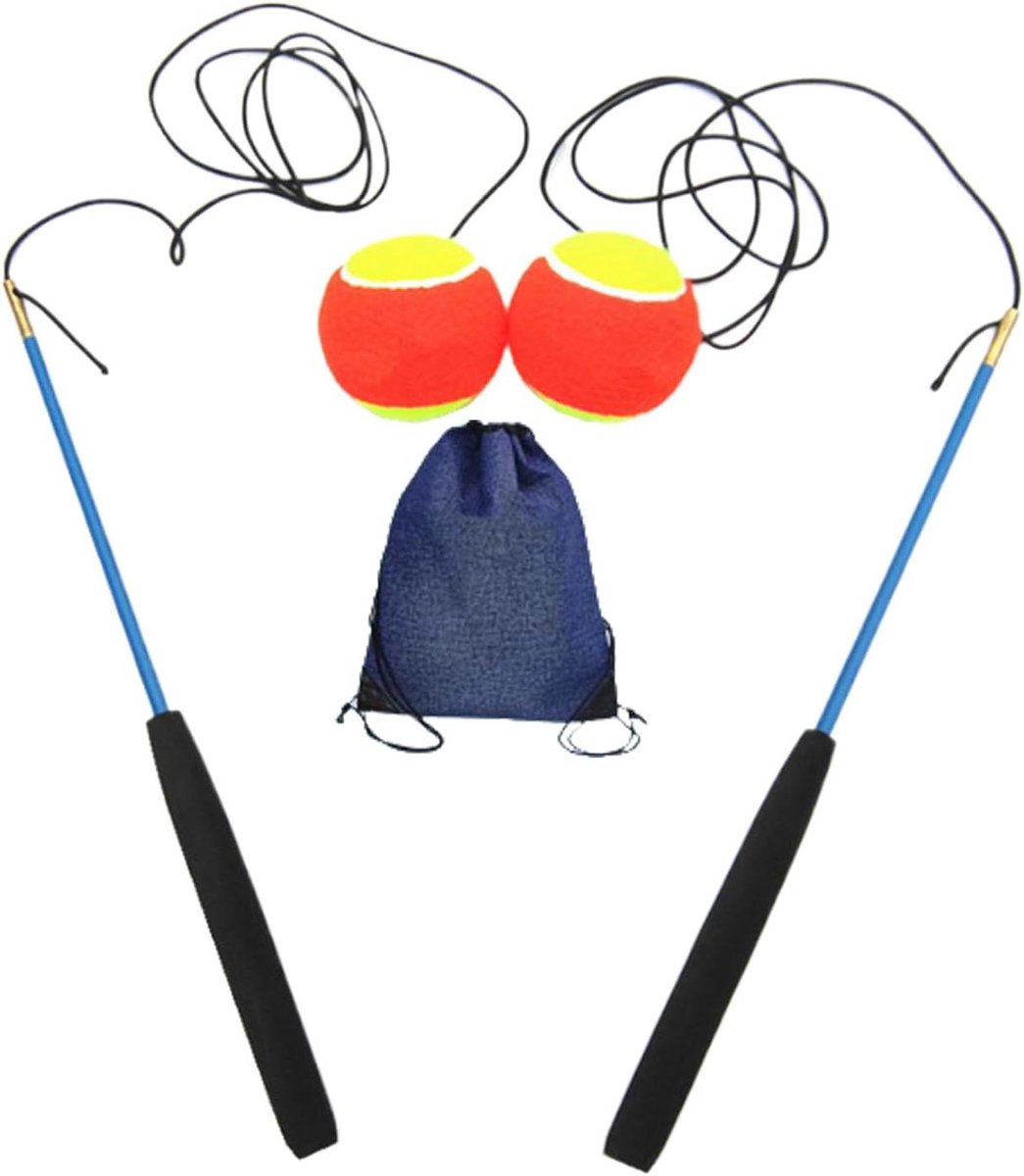 Schouder Swing Bal - Arm Trainer - Spierontspanning - Dubbele Stangen - 35 cm - Blauw
