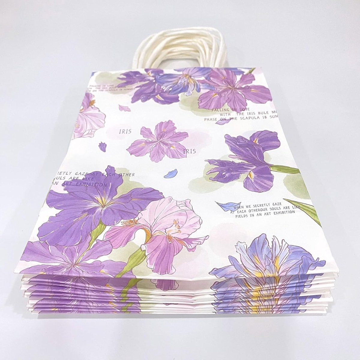 Kraftpapieren zakken met handgrepen, 10 stuks, 15 x 8 x 21 cm, ideaal voor cadeauverpakkingen, verjaardagen en feesten, duurzame papieren geschenkzakken