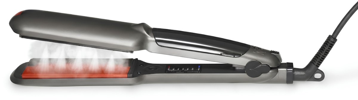 Lìon® Steampod - Infrarood en Stoombeveiliging - Haarstijltang - Zwart - 37cm x 7cm x 13cm