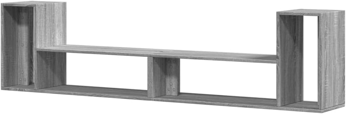 Tv-meubel - Tv-kast Wandkast - Opbergen Entertainment - 4 Open Vakken - 100x30x50 cm - Grijs Sonoma Eiken