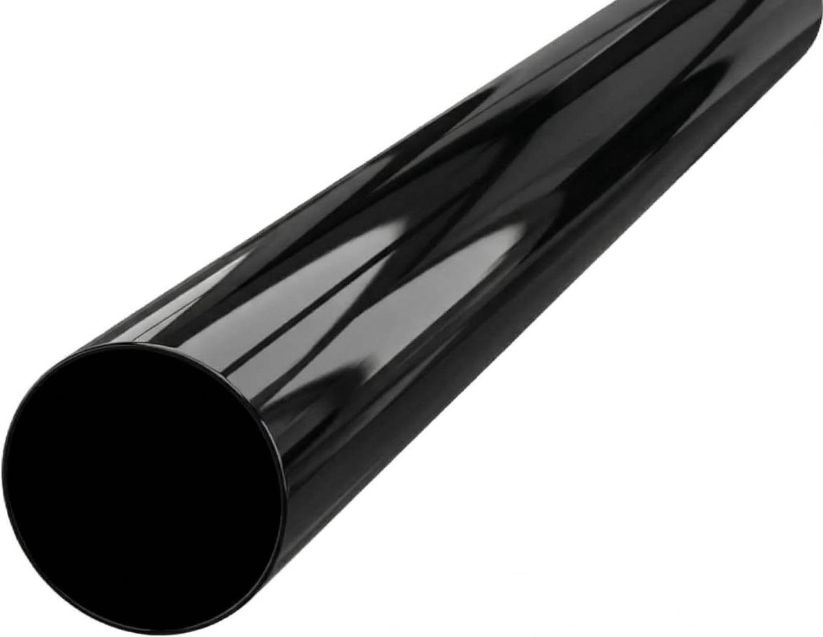 Aluminium Regenpijp - Dakgoot Afvoer - Water Afvoeren - Halfrond Model - 50 cm - Zwart