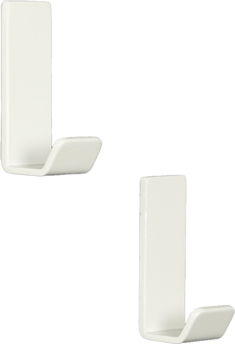 Magnetische Haak Recht Wit - 2 Stuks - Kamer26