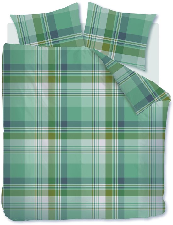 Beddinghouse Vernon dekbedovertrek - Eenpersoons - 140 x 200/220 cm - Groen van Merkloos — afbeelding 5