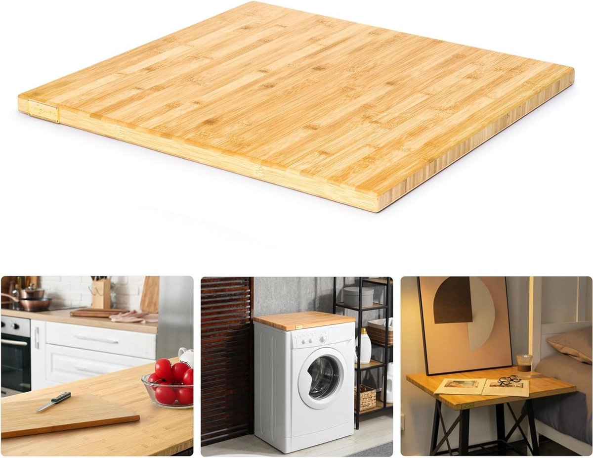 Bamboe Werkblad - Houten Tafelblad - Keukenverbouwing - Aanpasbaar Ontwerp - 695 x 669 cm - Houtkleur